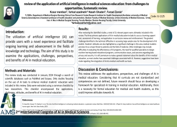  review of the application of artificial intelligence in medical sciences education: from challenges to opportunities. Systematic review.