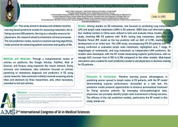 A Review on the Prediction of Metastasis in Ewing’s Sarcoma Patients Using Machine Learning Techniques