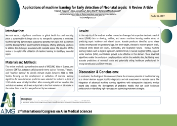 applications of machine learning for Early detection of Neonatal sepsis:  A Review Article 