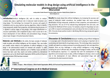  Simulating molecular models in drug design using artificial intelligence in the pharmaceutical industry