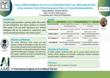Using Artificial Intelligence for low-cost, home-based elder care: Addressing the daily living assistance needs of semi-independent elders to prevent institutionalization