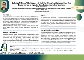 Designing a Multimodal Virtual Assistant with Graph Neural Network Architecture and Hierarchical Bayesian Inference for Supporting Clinical Decision-Making Under Uncertainty