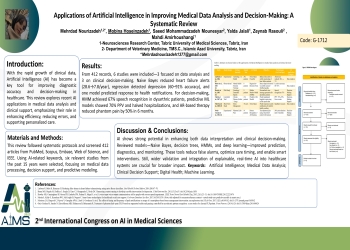 Applications of Artificial Intelligence in Improving Medical Data Analysis and Decision-Making, A systematic Review
