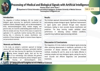 Processing of medical and biological signals with artificial intelligence