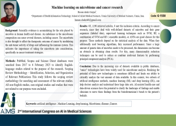 Machine learning on microbiome and cancer research