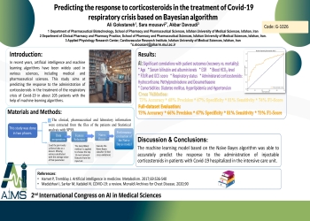 Predicting the response to corticosteroids in the treatment of Covid-19 respiratory crisis based on Bayesian algorithm