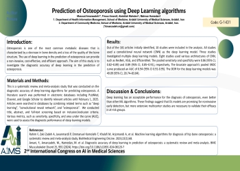 Prediction of Osteoporosis using Deep Learning algorithms