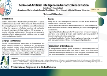 The Role of Artificial Intelligence in Geriatric Rehabilitation