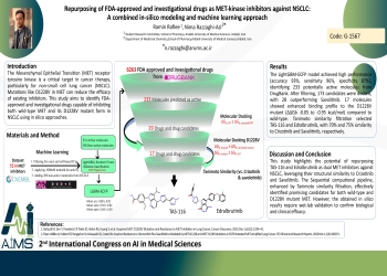 Repurposing of FDA-approved and investigational drugs as MET-kinase inhibitors against NSCLC: A combined in-silico modeling and machine learning approach