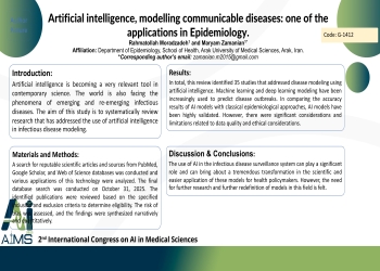 Artificial intelligence, modelling communicable diseases: one of the applications in Epidemiology.