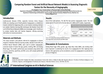 Comparison of Random Forest and Artificial Neural Network Models to Evaluate Diagnostic Factors in the Necessity to Perform Angiography