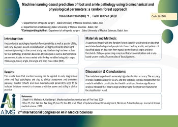 Machine learning-based prediction of foot and ankle pathology using biomechanical and physiological parameters: a random forest approach